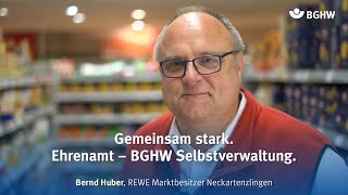 Video mit Bernd Huber, ehrenamtliches Mitglied der Vertreterversammlung der BGWH-Selbstverwaltung
