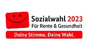 Sozialwahl 2023 mit rotem Briefumschlag und Smiley