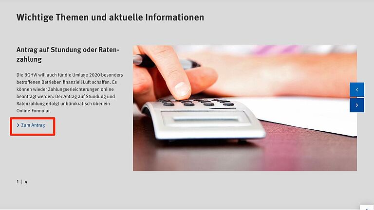 "Erfahren Sie Mehr" Neuigkeiten auf BGHW.de