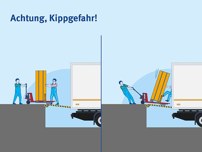 Kippgefährdete Ladung sicher transportieren BGHW
