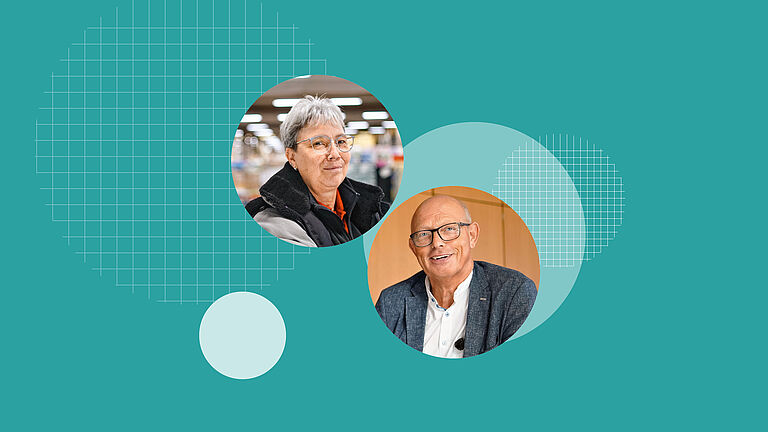 Composing von Silke Mayer-Seidler und Hans-Peter Flinks sind die Vorsitzenden der Vertreterversammlung der BGHW-Selbstverwaltung.