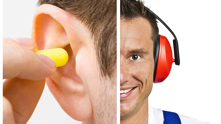 Gehörschutzkapseln und Gehörschutzstöpsel schützen vor Lärm