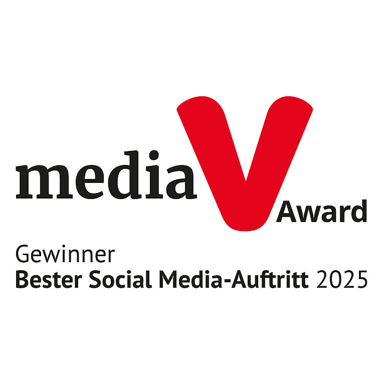 Logo Gewinner Logo: mediaV-Award bester Social Media Auftritt 2025