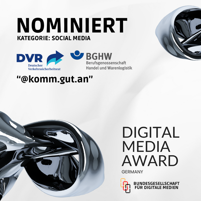 Digital Media Award Kampagne "komm gut an": Nominiert für den Digital Media Award 2025