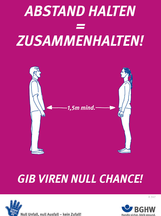 Abstand halten = zusammen halten!
