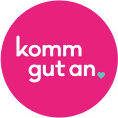 Komm gut an Logo pink