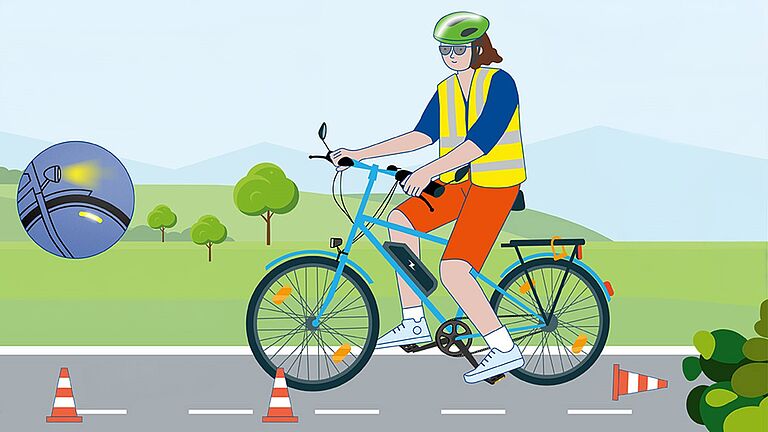 Ausschnitt aus der Infografik "Sicher unterwegs mit dem Pedelec"