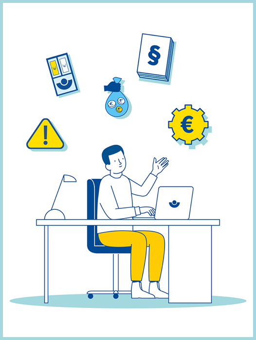 MWST in einer Rechnung ist durchgestrichen, das symbolisiert der Beitragsbescheid der BGHW. MWST wird nicht ausgewiesen.
