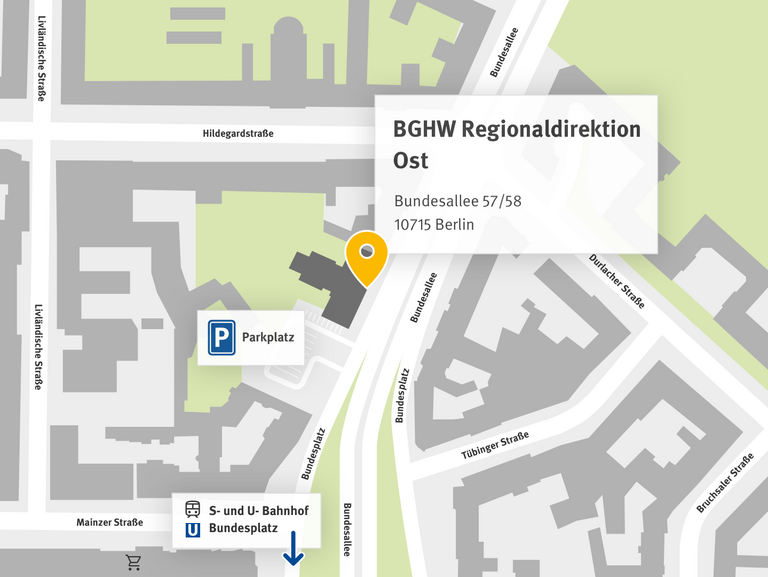 Straßenkartenausschnitt Standort Bundesallee 57/58, 10715 Berlin