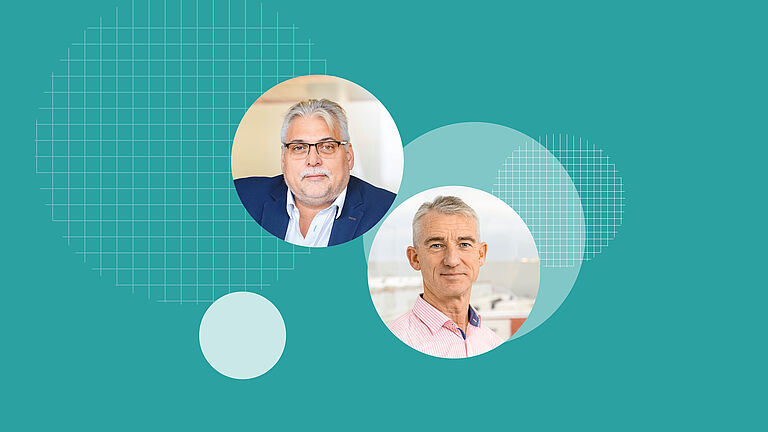 Ehrenamtliche der BGHW Selbstverwaltung Frank Stehn von DB Schenker und Heiko Klaas von Klaas & Kock