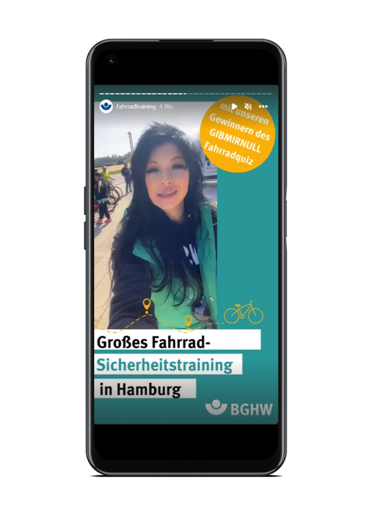 Mockup Insta Story Handy-Display mit Ansicht der Instagram Story