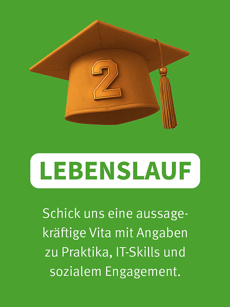 Doktorhut mit aufgedruckter Ziffer 2