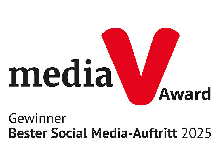Gewinner Logo: mediaV-Award bester Social Media Auftritt 2025